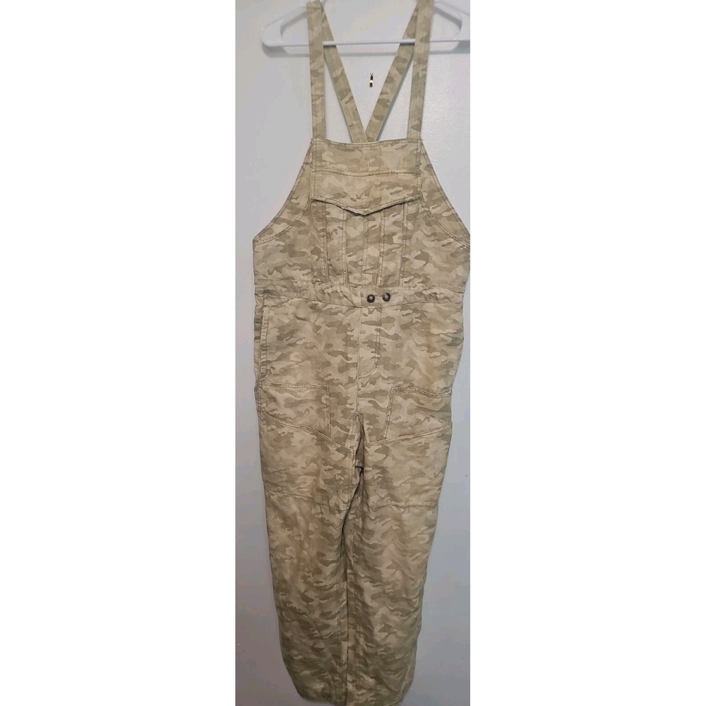 Free People We The Free Way It Goes Camo Harem Bib Overalls One Piece Boho Sz L